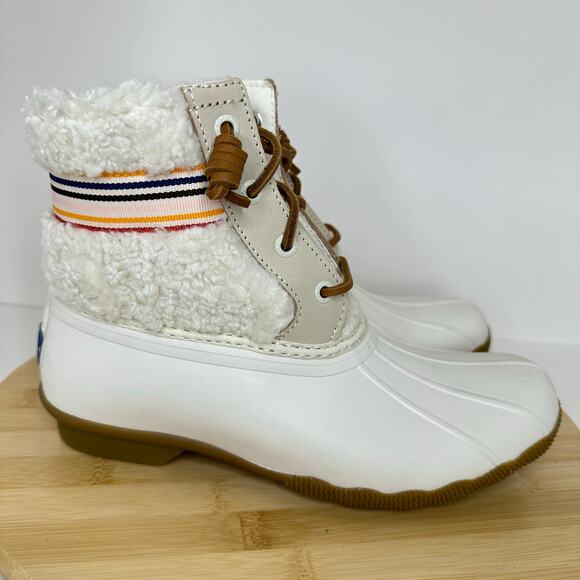 Sperry Shoes - Sperry Top Sider Saltwater Duck Boots Sherpa Snow Rain Waterproof Sz 7.5 NEW